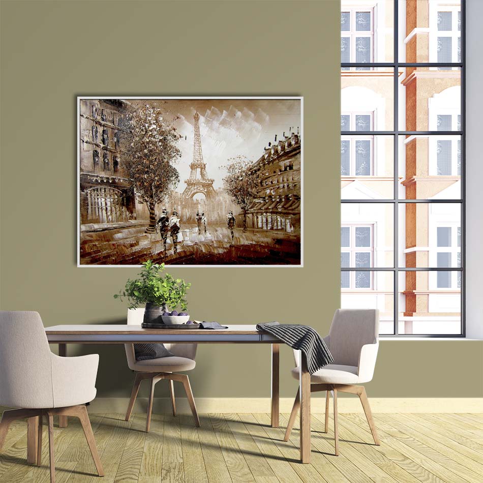 Tranh canvas phong cách sơn dầu - Phong cảnh Paris - PC024
