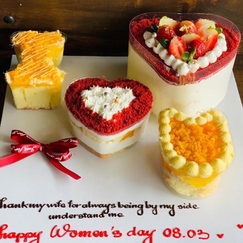 5 Bộ - Set Chữ I ️ U Đựng Bánh Lạnh - Tiramisu - Mousse - Panna Cotta - Tặng Quà Valentine