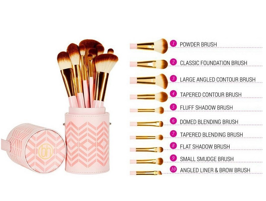 Bộ cọ trang điểm BH Cosmetics 10 cây – Pink Perfection 10 Piece ...