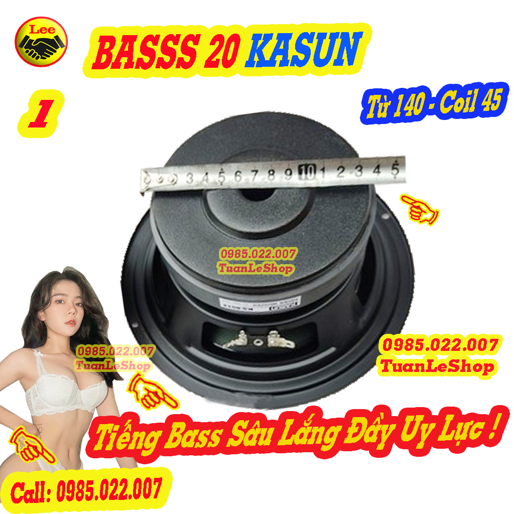 01 LOA BASS 20 KA - SUN MÀNG XANH TỪ 140MM COIL 45 – GIÁ 01 LOA BASS 2 TẤC