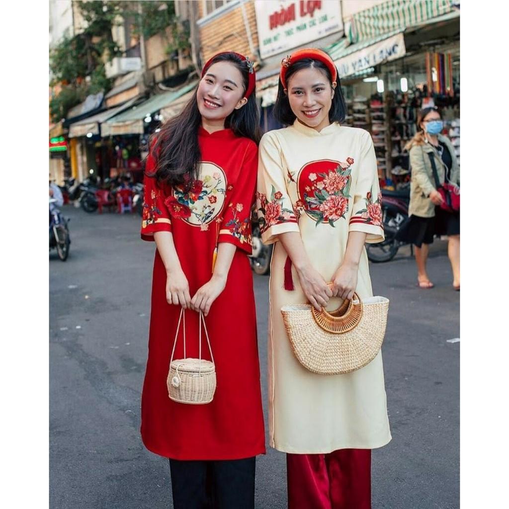 Set áo Dài Cách Tân Mẹ và Bé Áo cách tân đẹp giá rẻ