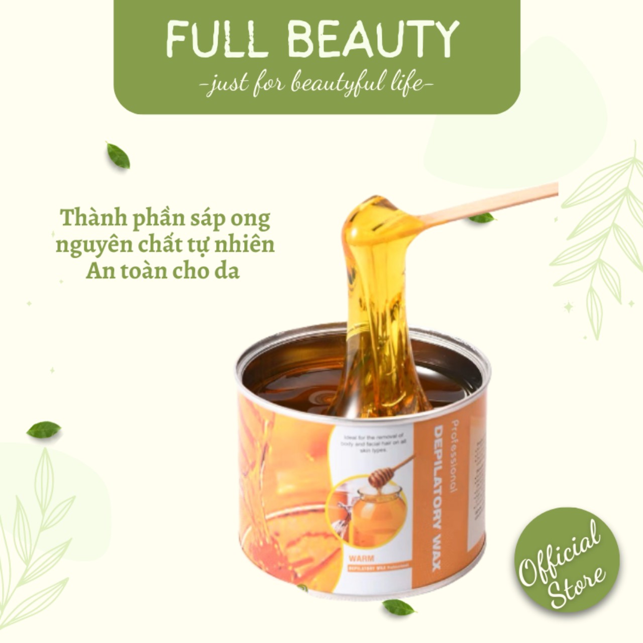 Sáp Wax Lông Mật Ong Lon 400g
