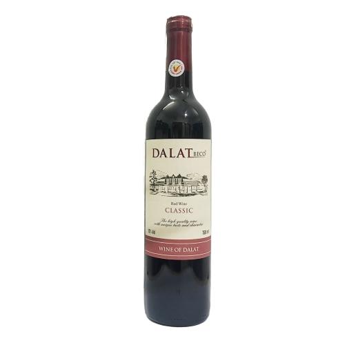 Rượu Vang Đỏ Dalatbeco Classic 12% - 750ml