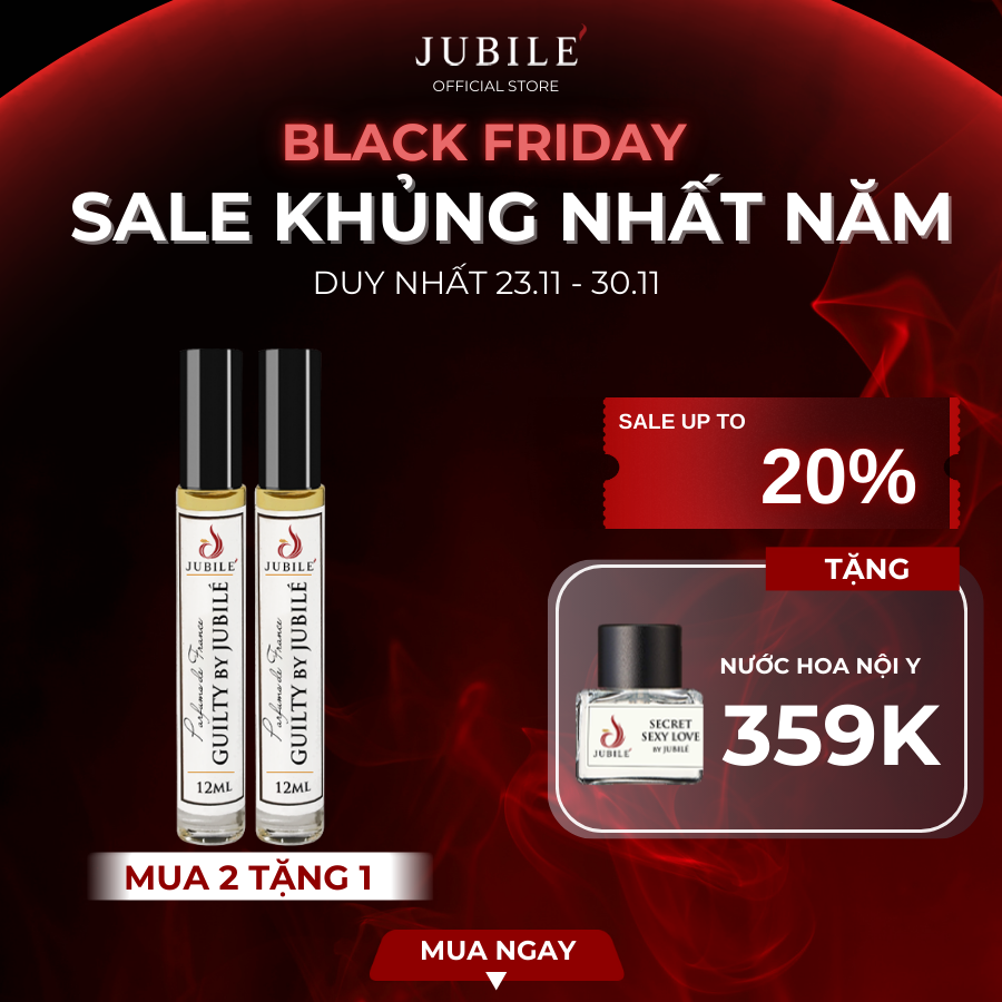 Combo 2 Chai Tinh Dầu Nước Hoa Pháp Jubilé 12ml Lăn, Nước Hoa Pháp cao cấp Thơm Lâu