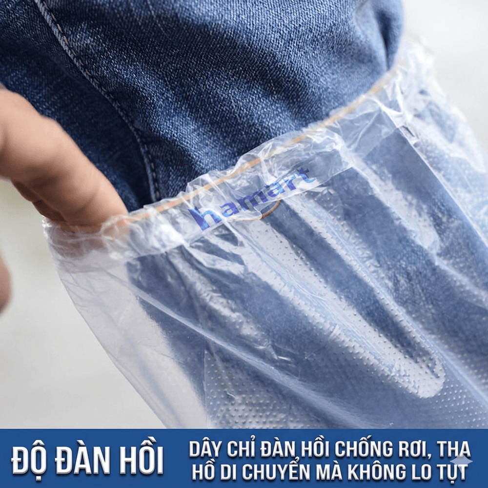 Bọc Giày Trời Mưa Ủng Nilong Bao Giày Dép Du Lịch Bảo Vệ Chống Nước Bám Bẩn 1 Lần Tiện Lợi