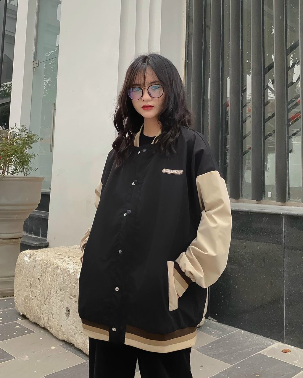 ÁO KHOÁC CARDIGAN WASNOTP ULZZANG PHỐI MÀU CHẤT KAKI HOT