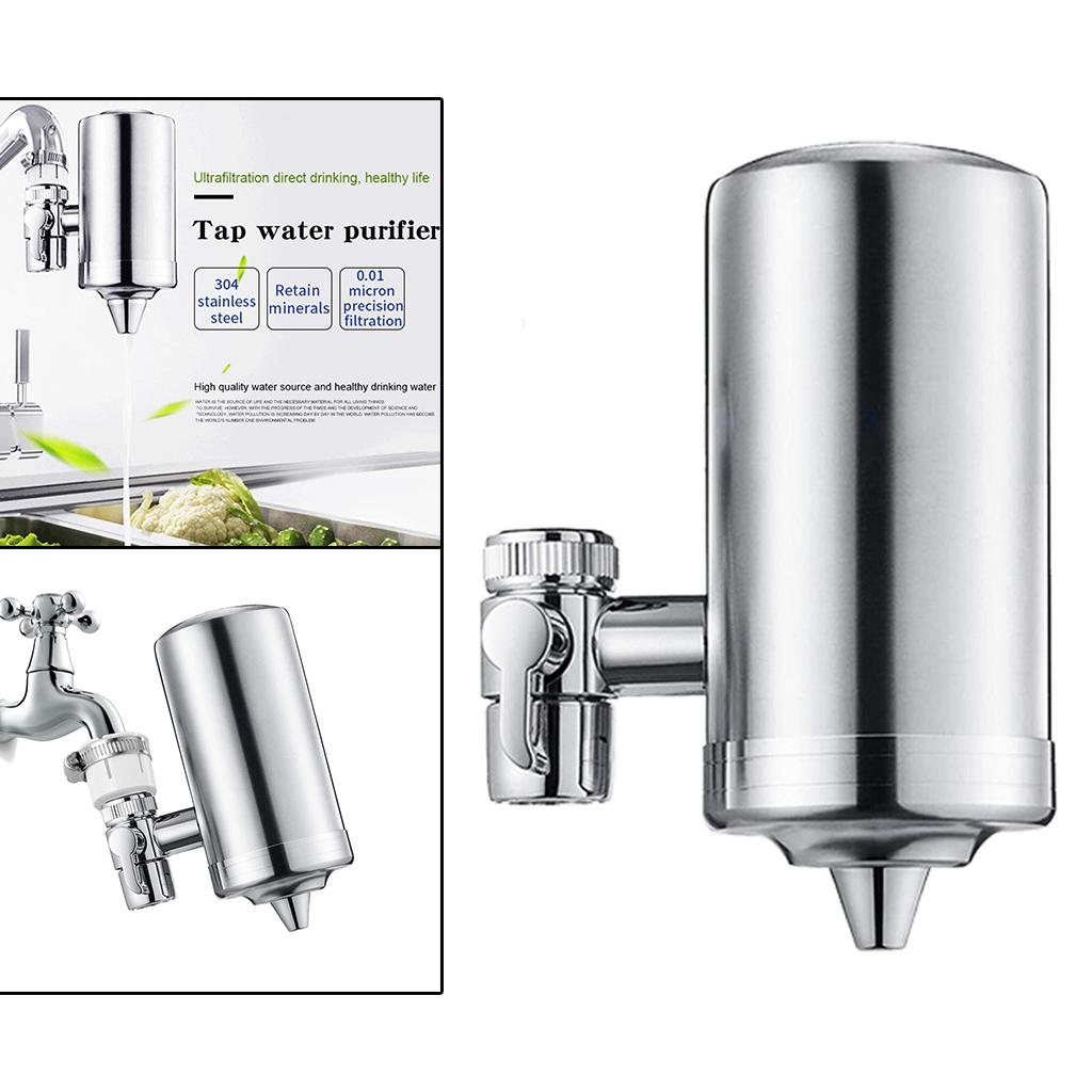 1pc Faucet Water Filter Diatom+Ceramic Filter Water Purifier High Water Flow