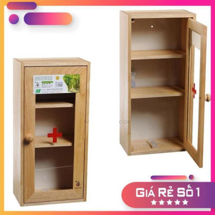 Tủ Thuốc Y Tế Gia Đình, 3 Ngăn Gỗ Cao Su Bền Đẹp, Chắc Chắn - Gỗ Đức Thành