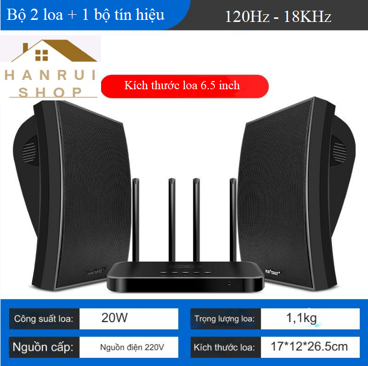 Bộ 2 Loa Bluetooth Treo Âm Thanh Ngoài Trời Sống Động hỗ trợ hát karaoke giảng dạy SAST K3 hàng cao cấp