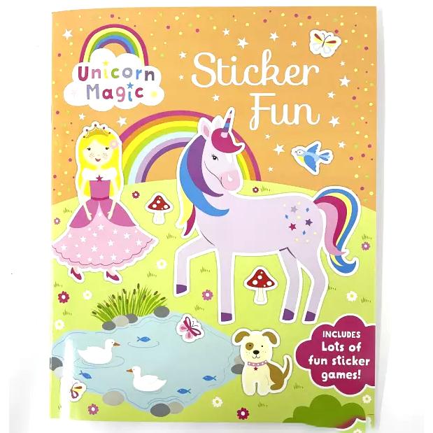 Unicorn Magic Sparkly Activity Case With Bubble Stickers