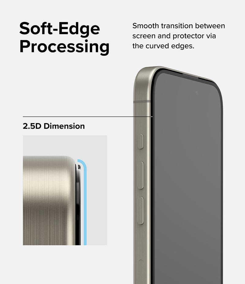 Bộ 2 Miếng Dán cường lực kèm khung dán RINGKE Easy Slide Tempered Glass cho iPhone 15 Pro Max_ Hàng chính hãng