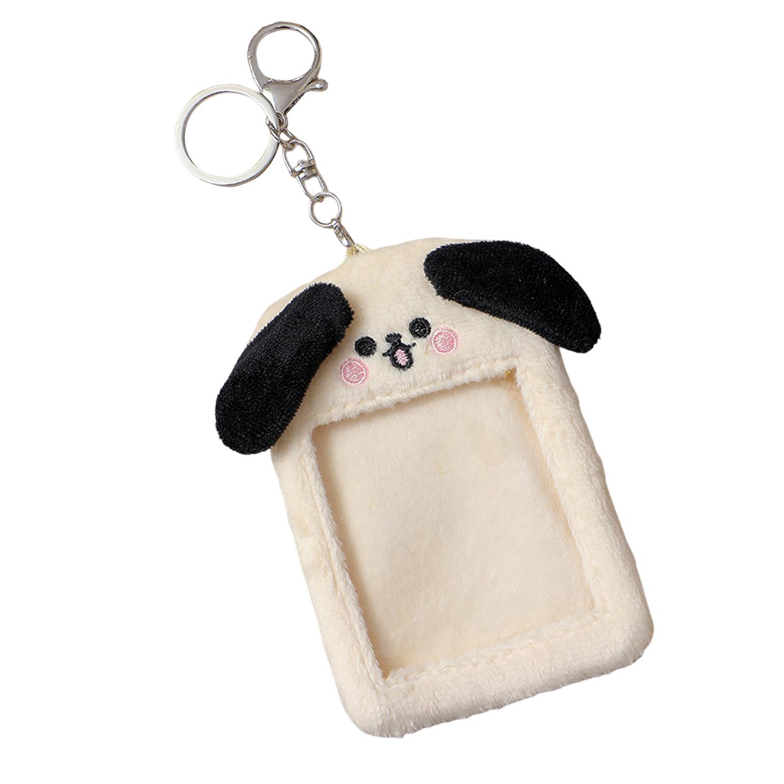 Plush Photocard Holder Protective Case Pendant Protection Sleeve Stationery for Shoulder Card Picture