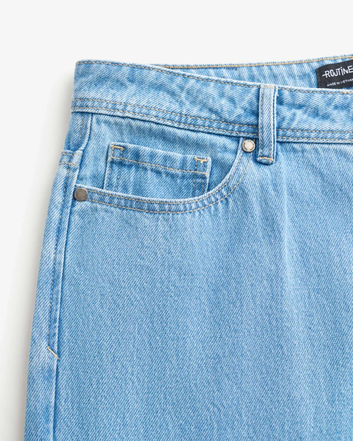 Quần denim nam nhãn point. Straight cropped - ROUTINE 10F25DPA007