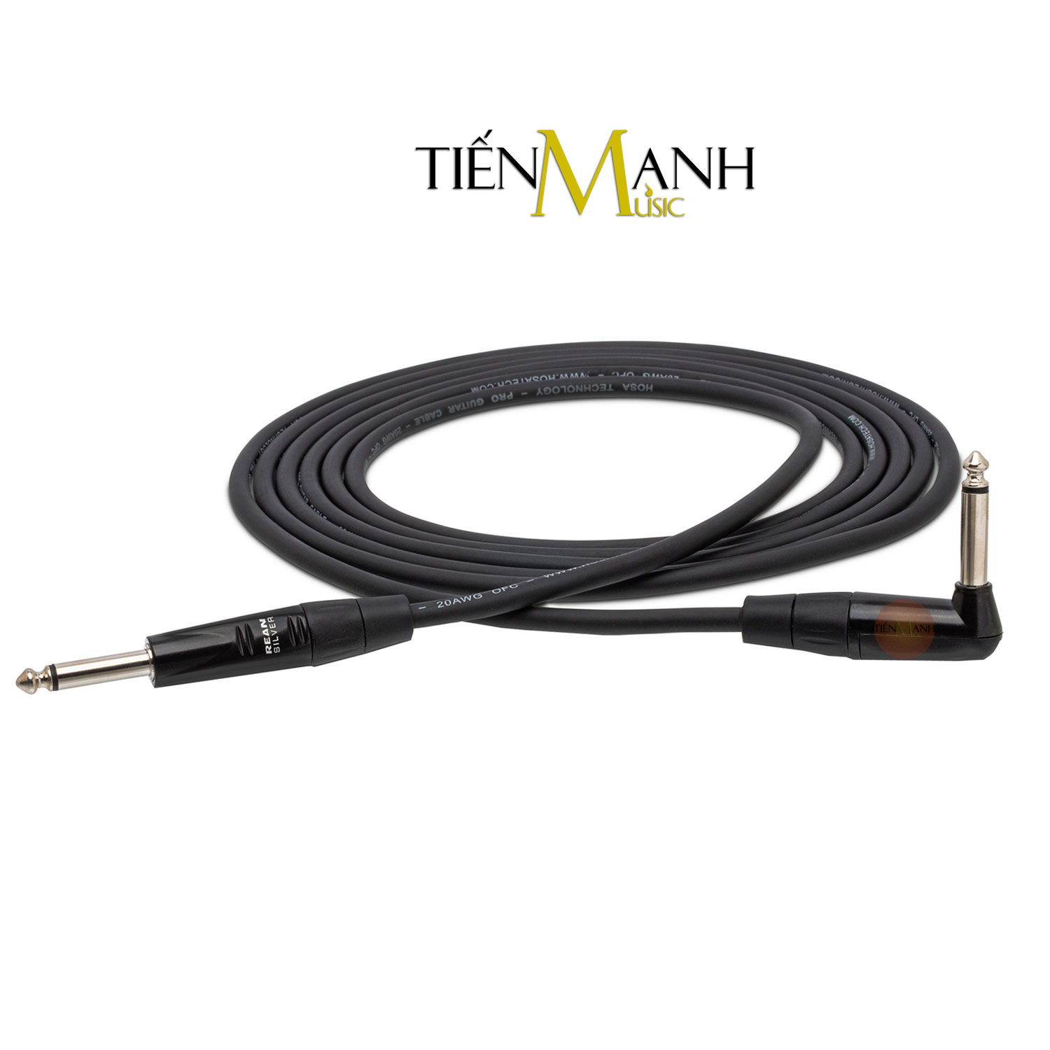 Dây Cáp Guitar Hosa Pro REAN 2 Đầu 6ly TS Mono Dài 3m, 6m, 7.5m HGTR-010, HGTR-025, HGTR-010R, HGTR-020R Cable Hàng Chính Hãng - Kèm Móng Gẩy DreamMaker