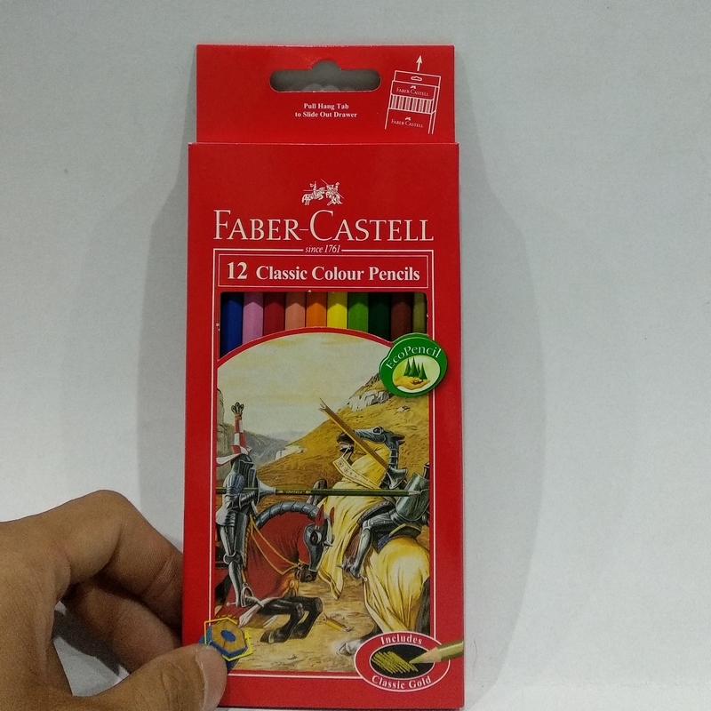 Bút Chì Màu Classic Knight Faber-Castell 12 màu dài (#115852)