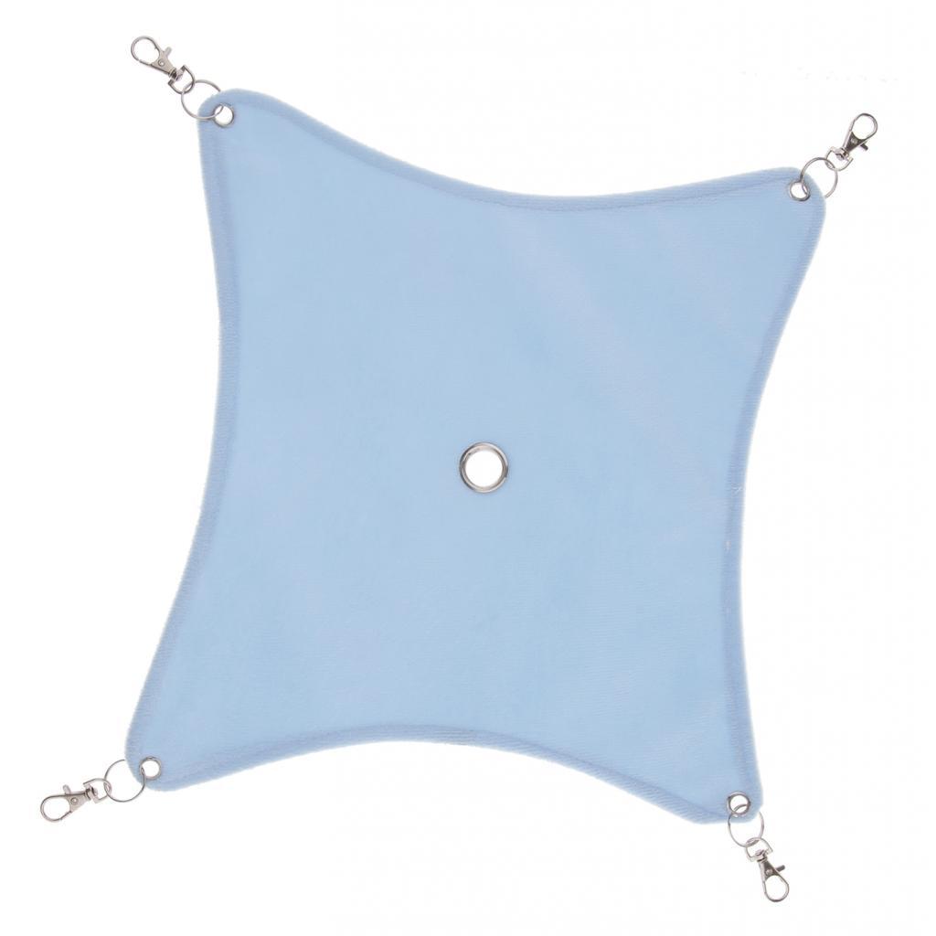 2X Small Hamster Hammock Cage Hanging Bed Nest for Birds Hamster Mice Blue-M