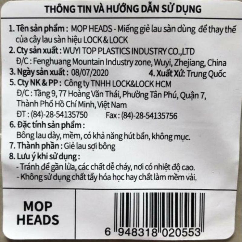 Bông Lau Thay Thế Cho Chổi Lau Nhà Cao Cấp ETM478, Mop Q2, Mop L003
