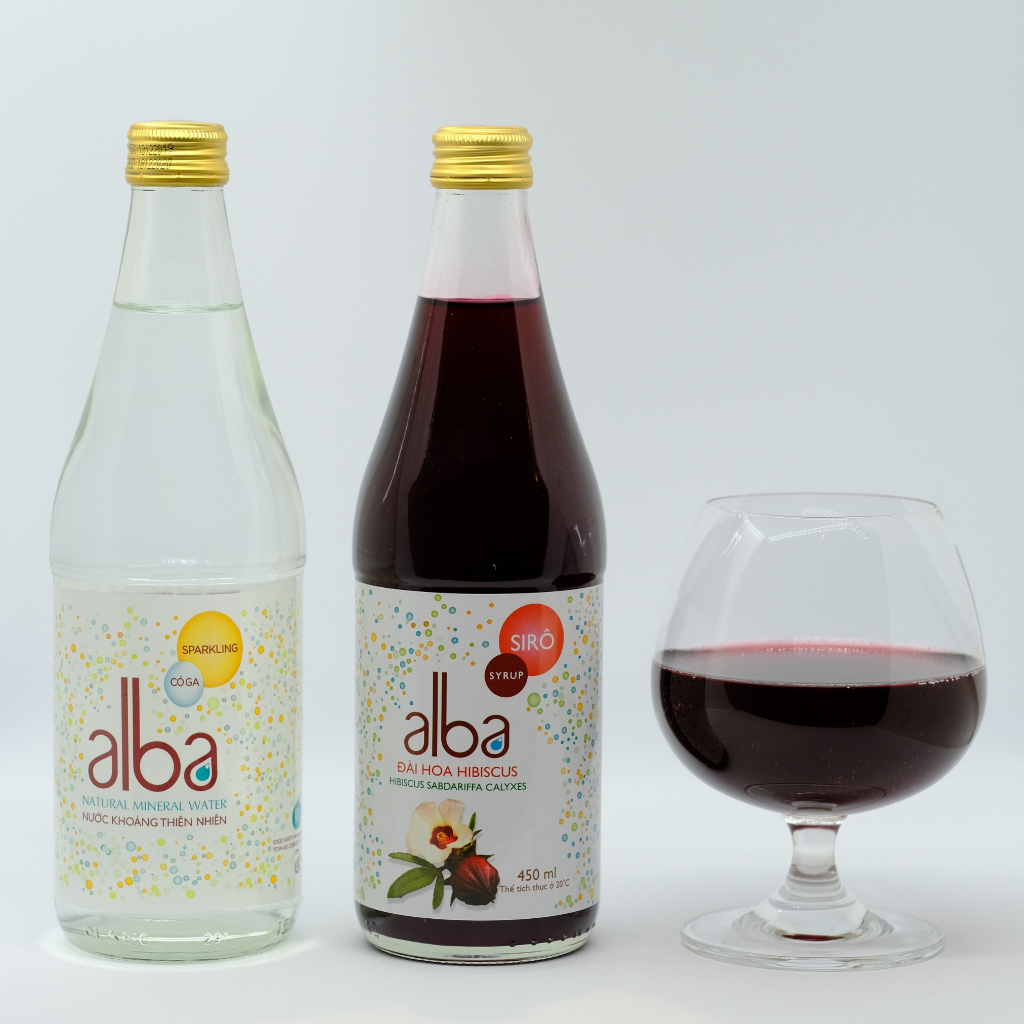 Siro Alba hương vị đài hoa Hibiscus - Chai 450ml