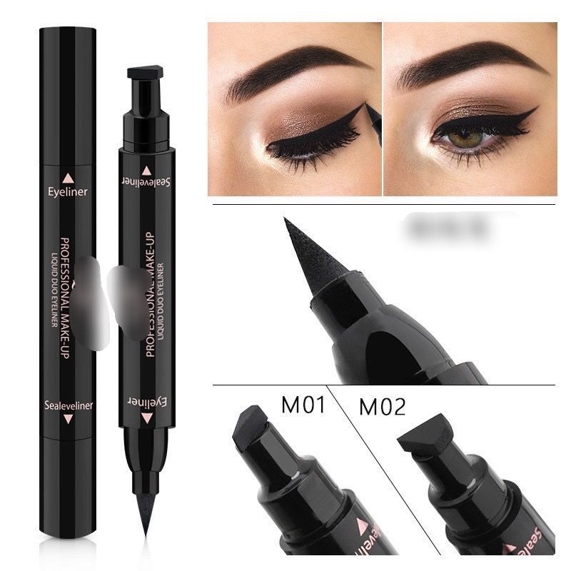 Sản phẩm dụng cụ trang điểm cho mắt , bút kẻ mắt 2 đầu đa năng giúp bạn gái luôn tự tin mỗi ngày 