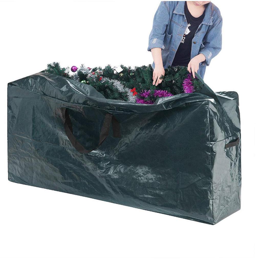 Christmas Xmas Tree Storage Zip Bags Holiday Storage Tote Red_165x76x38cm