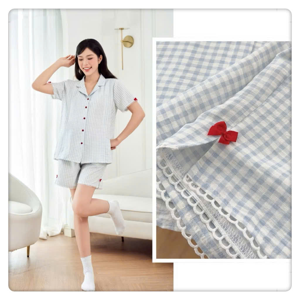 Bộ Đồ Bầu Đùi Chất Đũi Mát Mặc Hè Cho Mẹ Sau Sinh