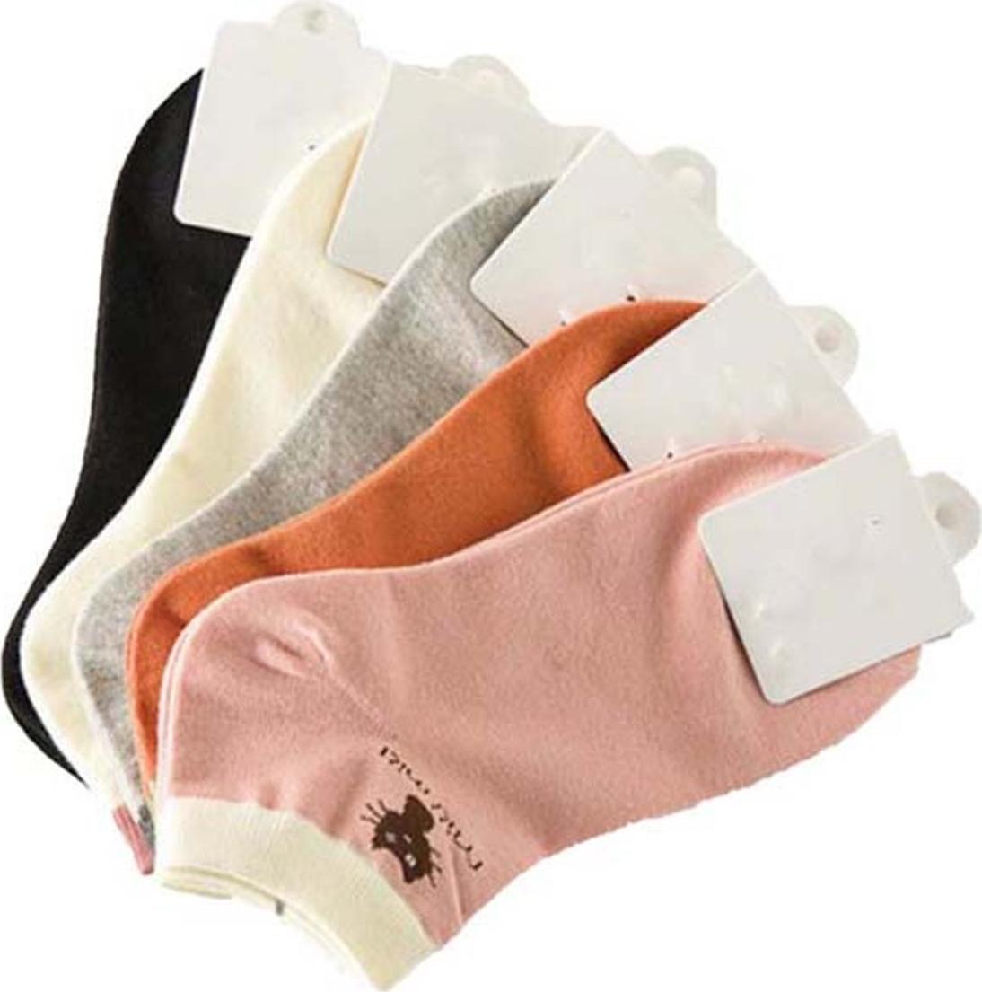 Bộ 5 đôi tất in hình mèo dễ thương