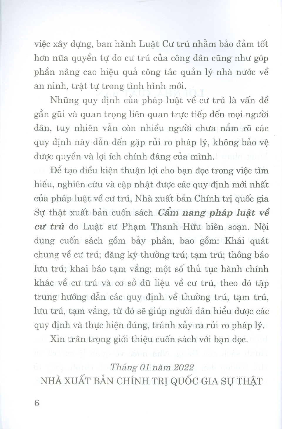 Cẩm Nang Pháp Luật Về Cư Trú