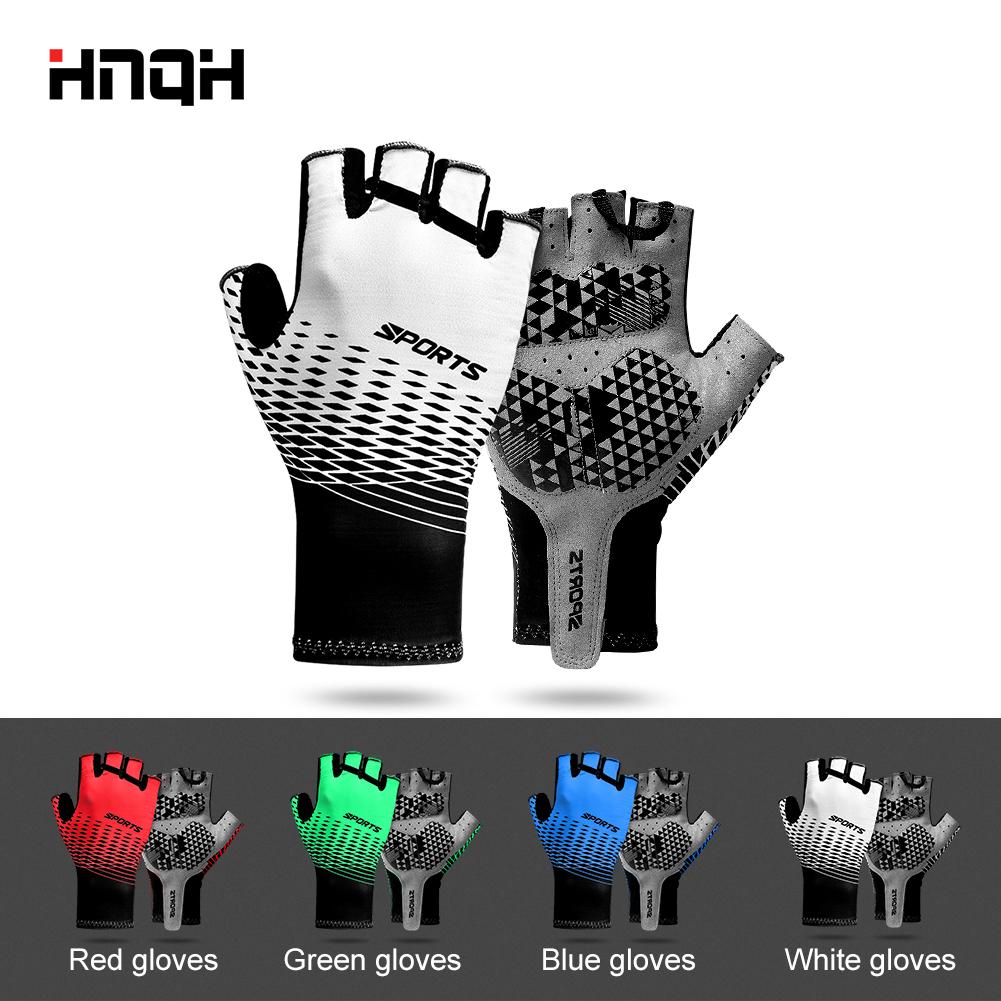 Nam Găng Tay Xe Đạp Thoáng Khí Thấm Hút Mồ Hôi Chống Trơn Trượt Ngón Thể Dục Cử Tạ GEL Găng Tay Đi Xe Đạp MTB Color: White Size: XXL