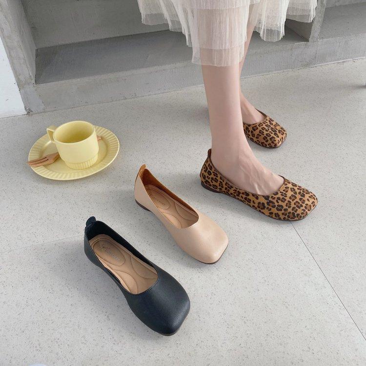 Giày búp bê đế mềm mũi vuông thời trang sành điệu thanh lịch cho nữ