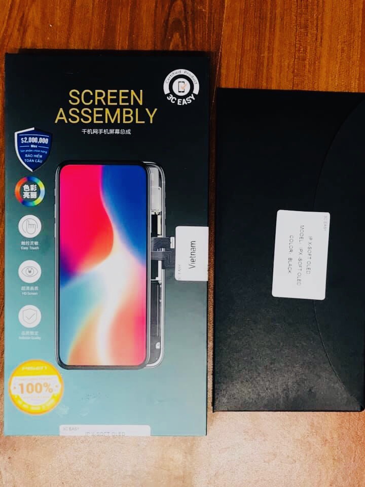 Màn hình điện thoại Iphone X LCD ( Pisen 3CEASY Cerificate , Oled Soft ) _ Hàng chính hãng