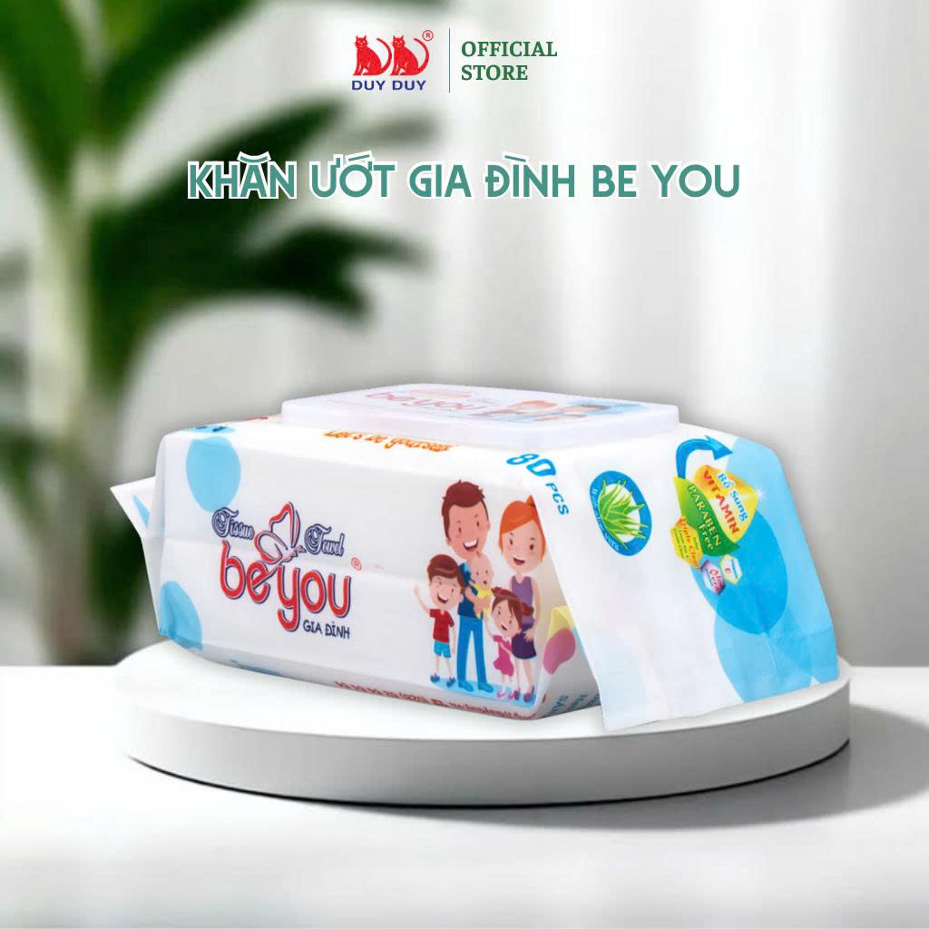 Combo 5 Gói Khăn ướt đa năng Be You vải không dệt rayon loại 1 80 miếng (13.5x20cm) không hóa chất