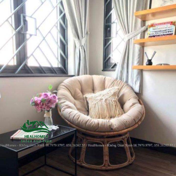 NỆM GHẾ PAPASAN 1M2 - NỆM VẢI BỐ KÈM BÔNG GÒN CAO CẤP Dành Cho Trẻ / HealHomes – Không Gian Xanh