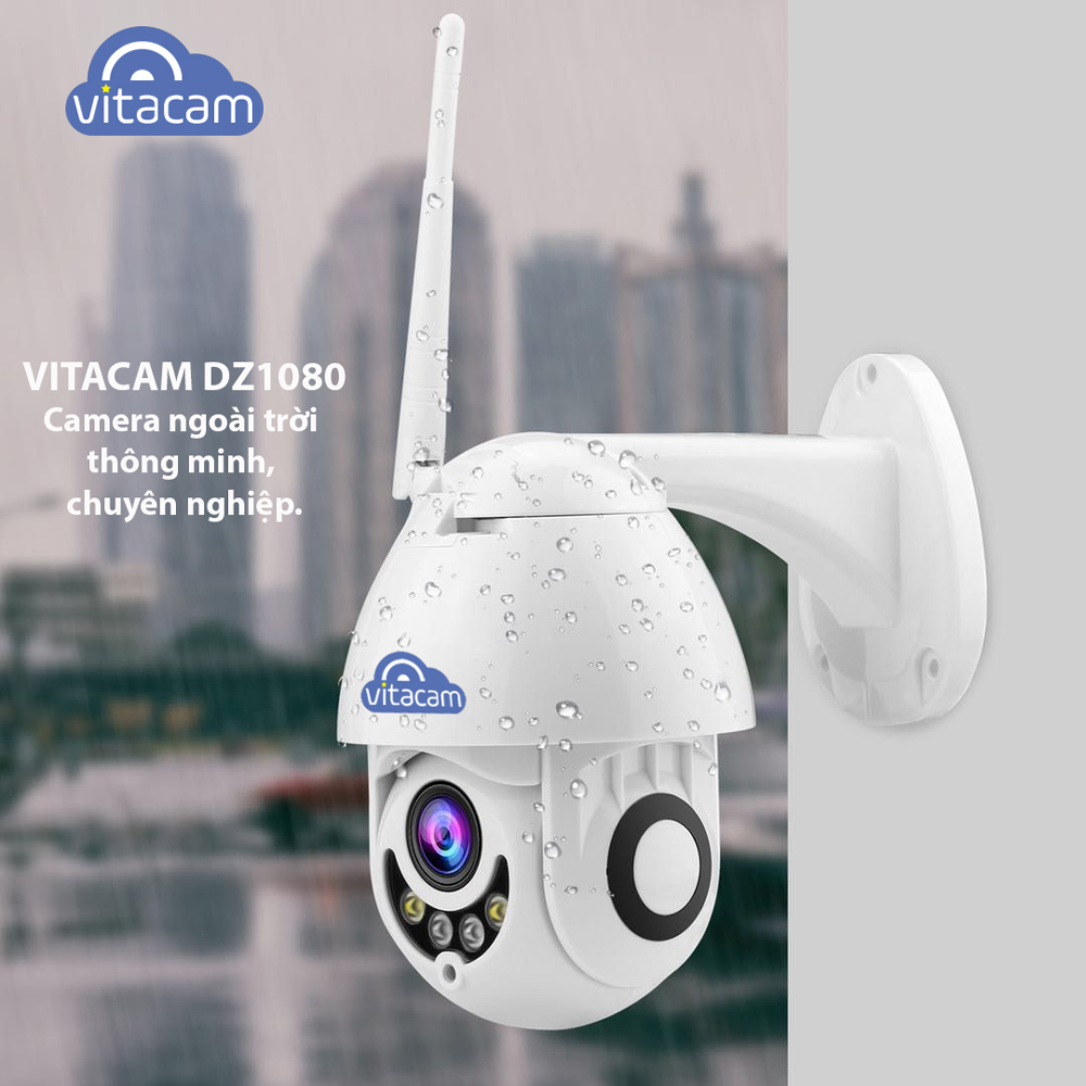 Camera IP Wifi Vitacam DZ1080 - Ngoài trời Speed Dome Xoay 360 độ PTZ 2.0mpx Full HD 1080P - Hàng chính hãng