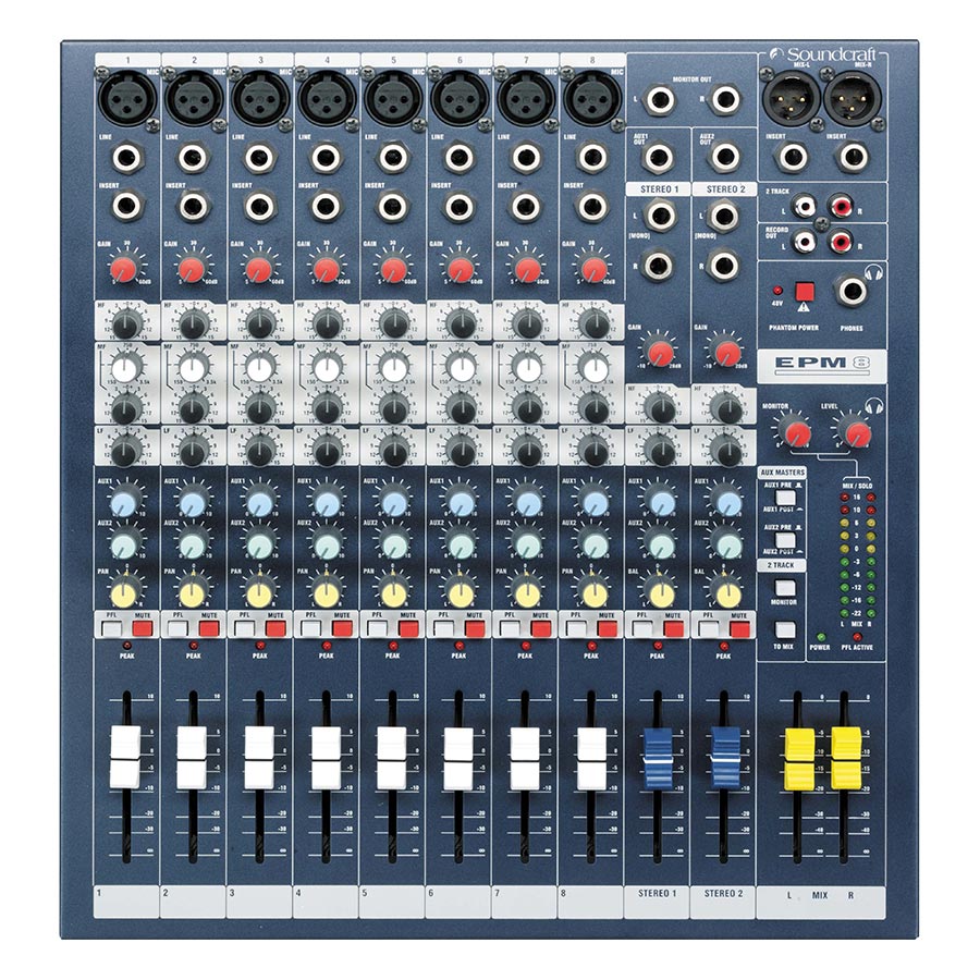 Bộ Trộn Âm Thanh Soundcraft EPM8CH Console - Hàng Chính Hãng