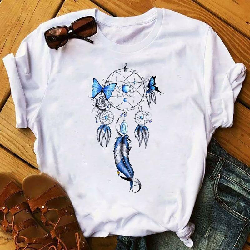 Áo Thun Dream Catcher Bướm Xanh Thoáng Mát Mùa Hè