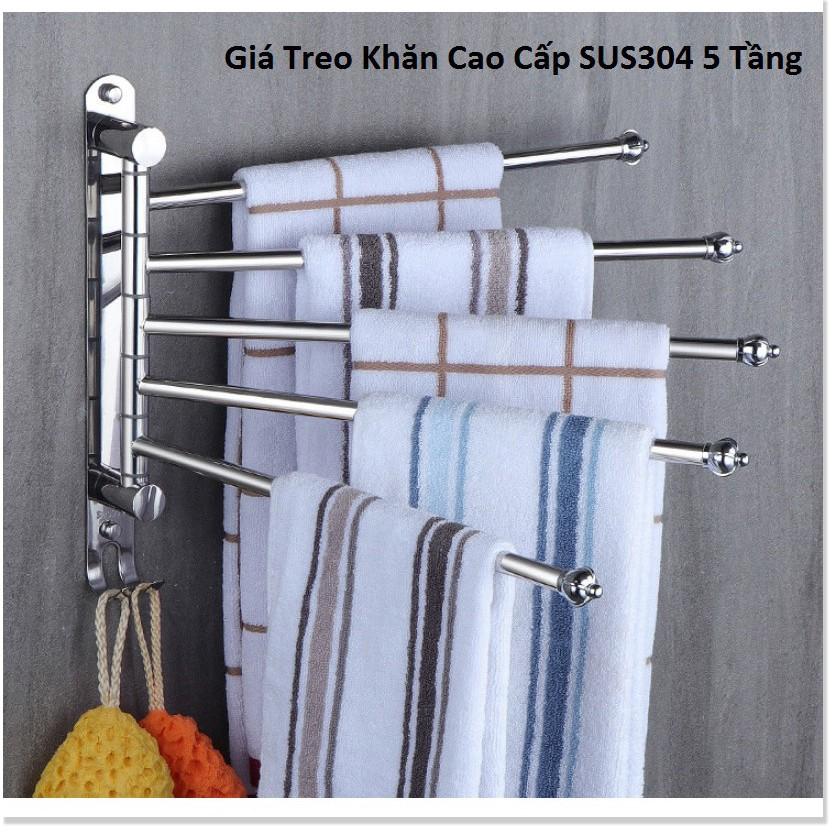 Giá Treo Khăn Cao Cấp SUS304 5 Tầng - Gia Dụng SG