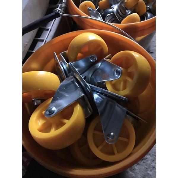 Bánh xe bắt kệ sắt kệ gỗ chân bàn size 80