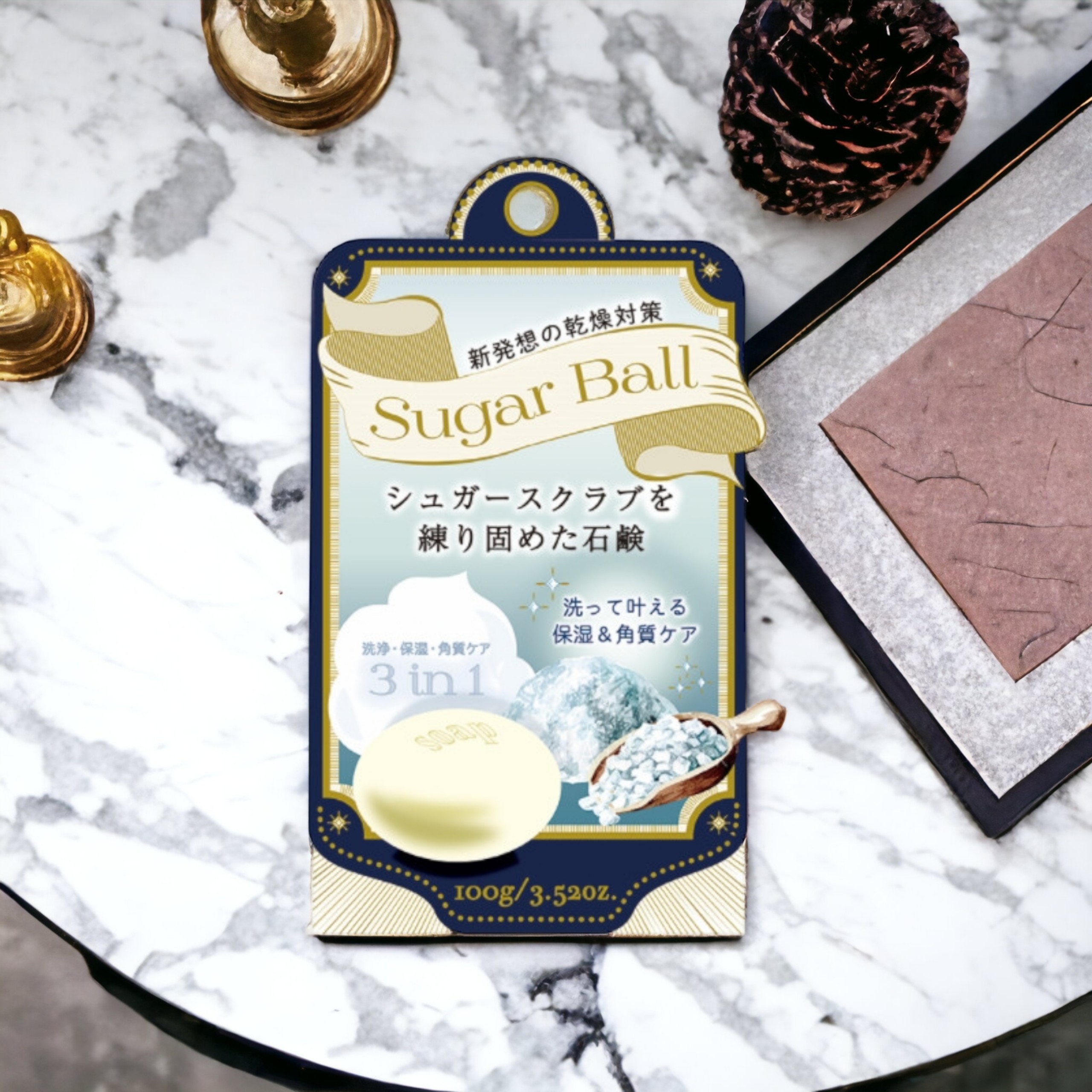 Xà Phòng Tắm Tẩy Tế Bào Chết Toàn Thân Chiết Xuất Đường Pelican Sugar Ball ( 100g)