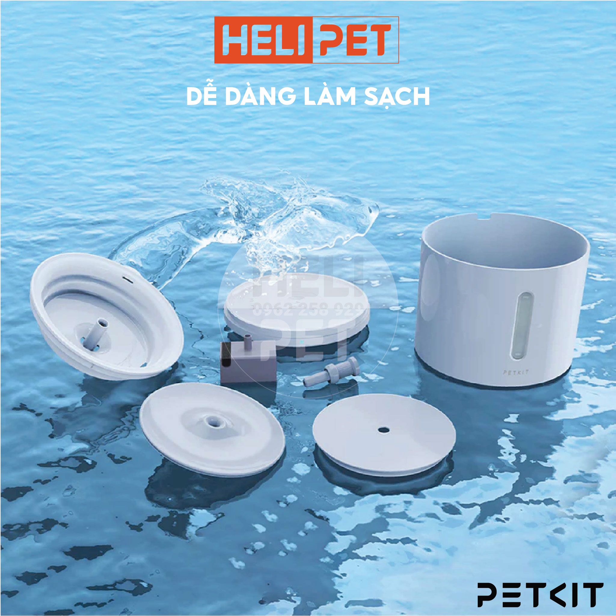 [Có App] Máy Lọc Nước Cho Mèo Bơm Không Dây PETKIT Solo 2 - HeLiPet