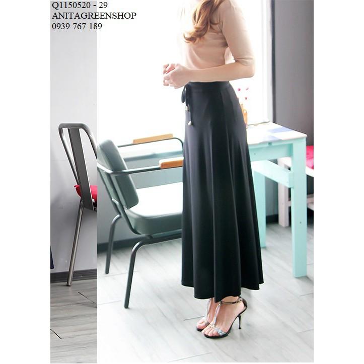 Q1150520 CHÂN VÁY MAXI MÀU ĐEN