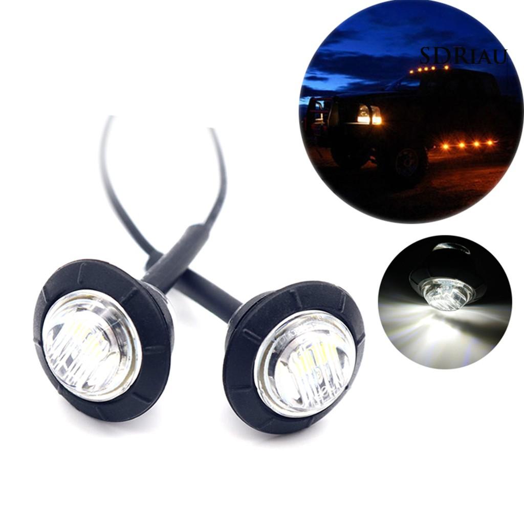Bộ 10 Đèn Led 3 Bóng 12v 0.75 Inch Siêu Sáng Chống Thấm Nước Dành Cho Xe Tải