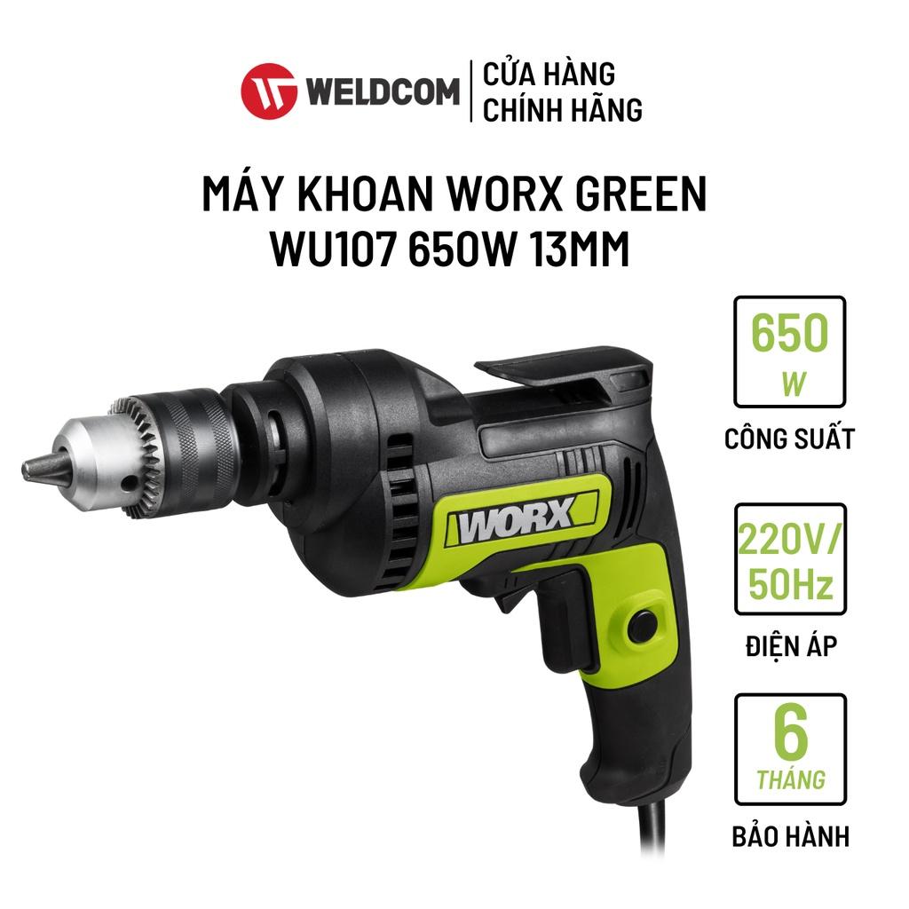 Máy Khoan WORX GREEN WU107 Tiết Kiệm Điện Lắp Ráp Chắc Chắn 650W 13mm