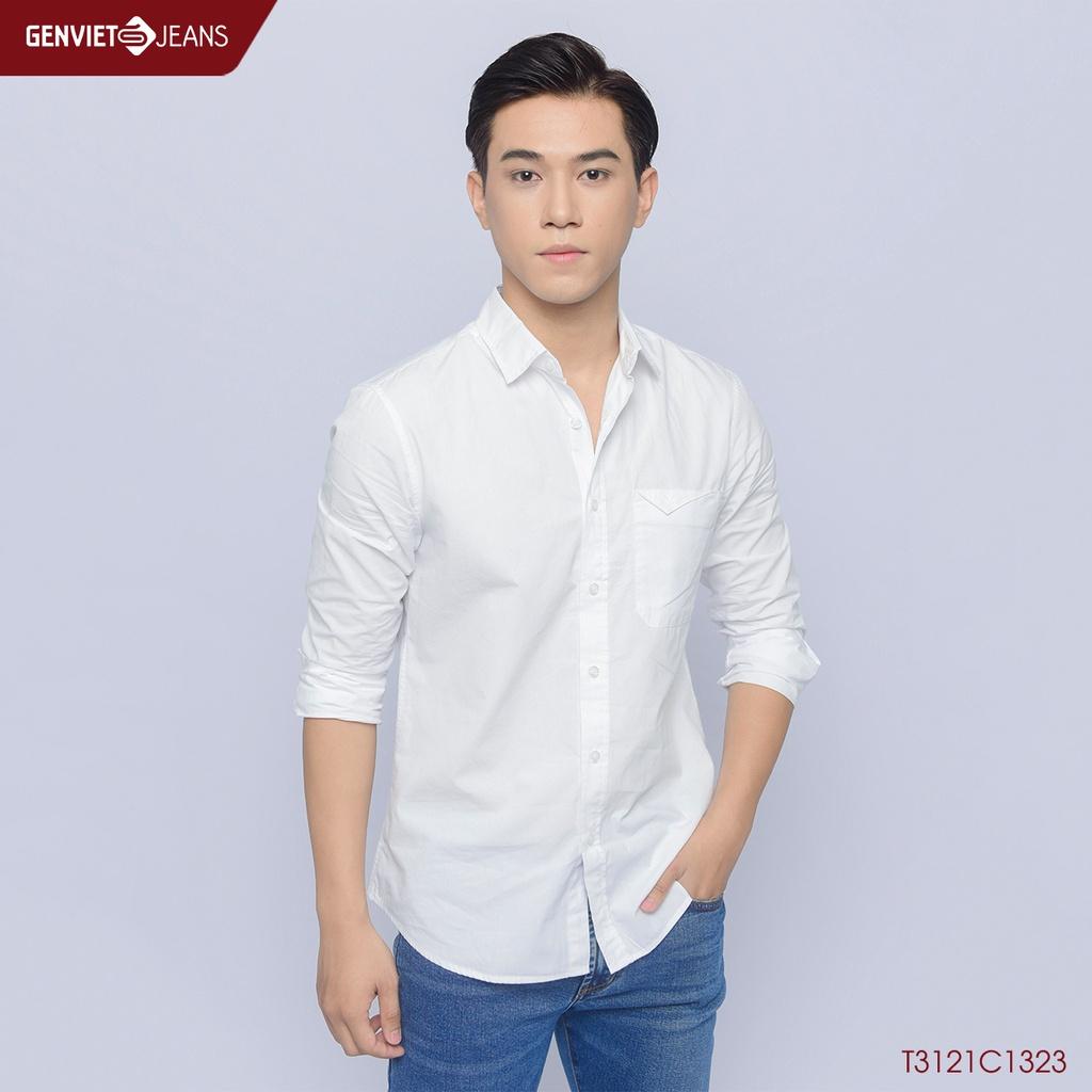 Áo Sơmi Dài Tay Nam GENVIET T3121C1323