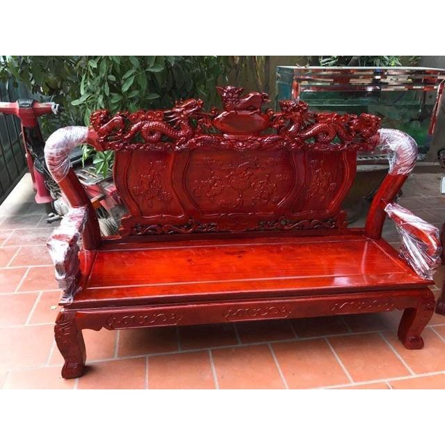 Bàn ghế Nghê Đỉnh gỗ Xà Cừ