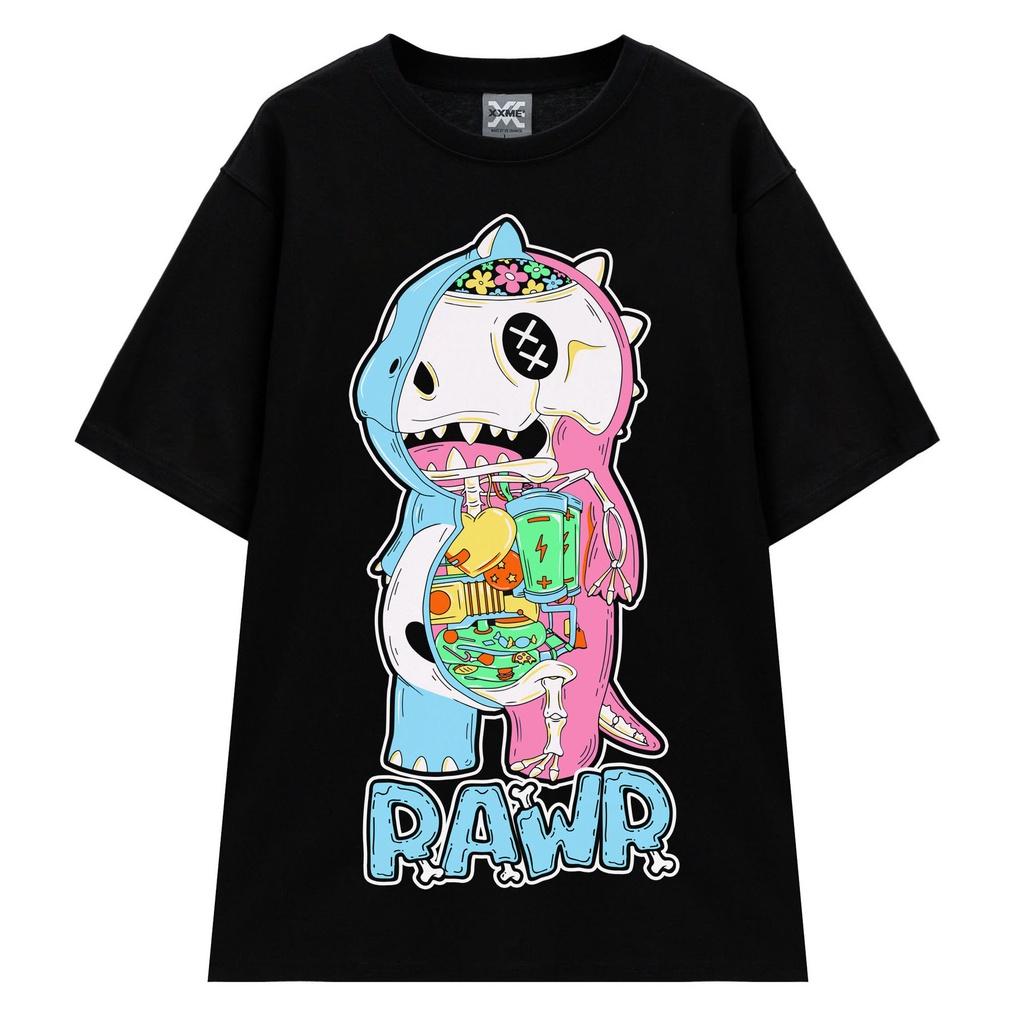 Áo Thun XXME Cotton Yummy X-RAY Rawr - BLACK / PINK