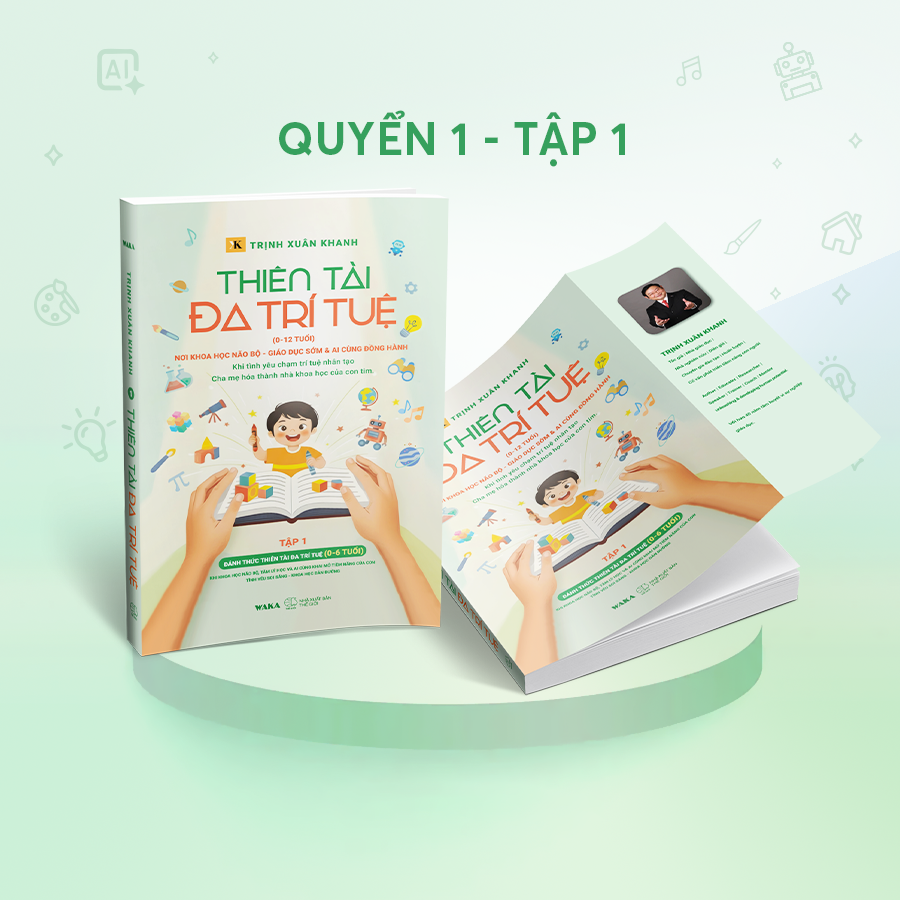 Sách - Thiên Tài Đa Trí Tuệ (0-12 Tuổi) - Tập 1 - Đánh Thức Thiên Tài Đa Trí Tuệ (0-6 Tuổi)