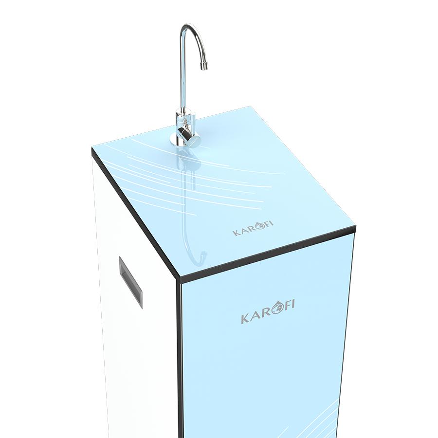 Máy lọc nước 10 lõi Karofi KAQ-L08 - Màng RO Hàn 100 GPD, Lõi Smax Pro V &amp; HP 6.0 bổ sung khoáng chất - Giao lắp mi - Hàng Chính Hãng