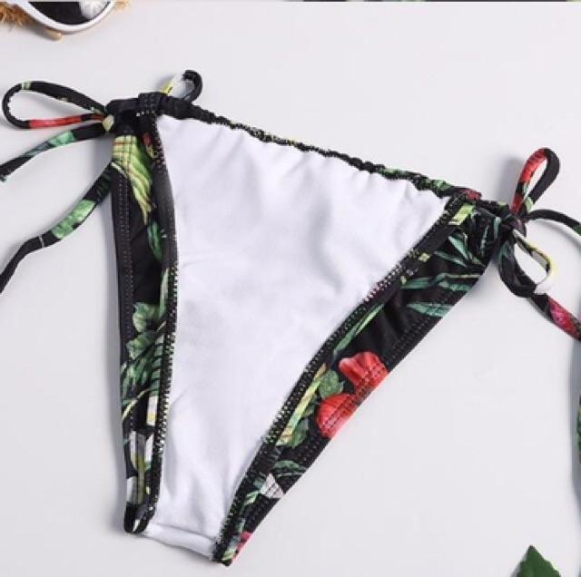 Bikini 2 mảnh basic hoa lá nhiệt đới