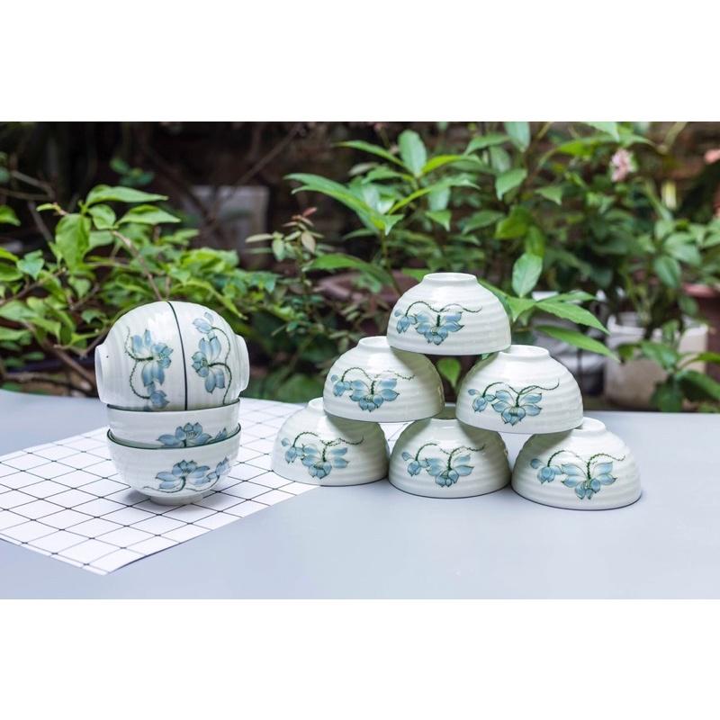 Set 10 bát cơm làm quà tặng. Gốm sứ Bát Tràng