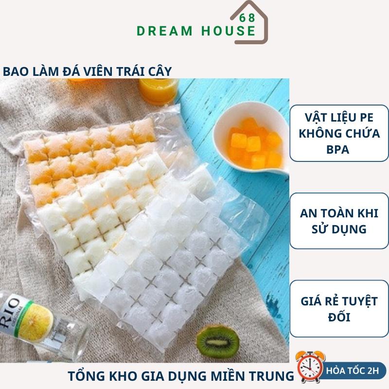 ComBo 10 Túi Làm Đá - Bao Làm Đá Viên Nước Trái Cây, Kem , Sửa Chua An Toàn Vệ Sinh